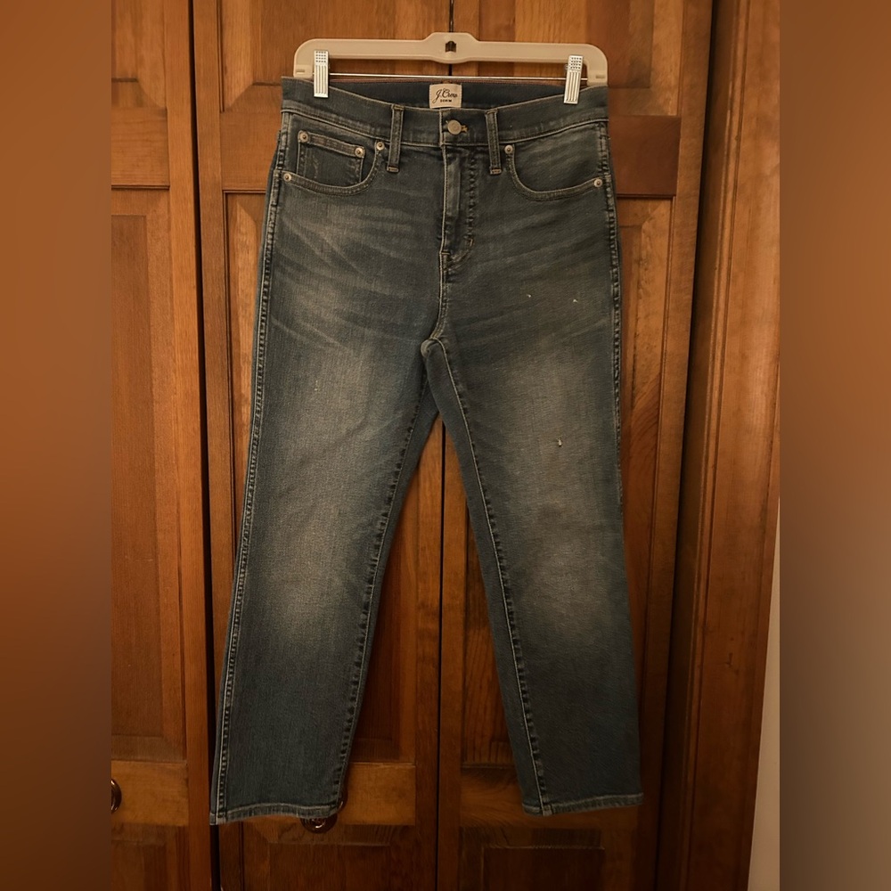 J.Crew Medium Wash Women's Sz 27P 10" Vintage Straight Leg Cotton Denim Jeans